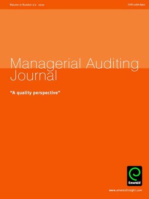 cover image of Managerial Auditing Journal, Volume 17, Issue 1 & 2